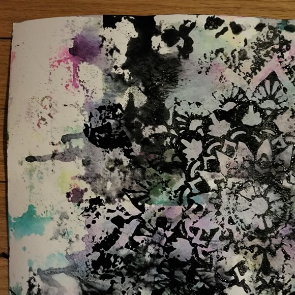 HANDCRAFTED Abstract Frame Painting HANDPAINTED Artwork HANDMADE Wall Art Decor - Picture 5 of 17